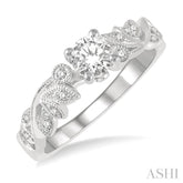 1/10 Ctw Diamond Semi-Mount Engagement Ring in 14K White Gold