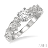 1/10 Ctw Diamond Semi-Mount Engagement Ring in 14K White Gold