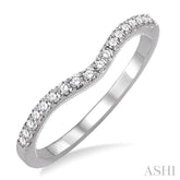 1/4 Ctw Round Cut Diamond Wedding Band in 14K White Gold