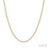 5 Ctw Illusion Round Cut Diamond Eternity Tennis Necklace in 14K Yellow Gold