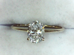 Lab Diamond Solitaire Ring