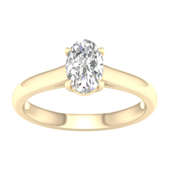 Lab Diamond Solitaire Ring