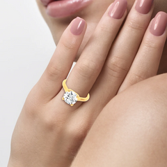Lab Diamond Solitaire Ring