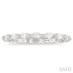 5/8 Ctw Marquise Cut Diamond Eternity Wedding Band in 14K White Gold