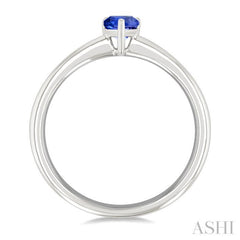 6x4 MM Pear Shape Tanzanite Precious Solitaire Ring in 14K White Gold