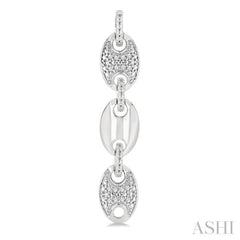 1/10 Ctw Mariner Link Single Cut Diamond Fashion Earrings in Sterling Silver