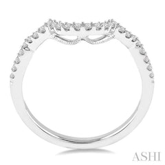 1/5 Ctw Round Cut Diamond Wedding Band in 14K White Gold