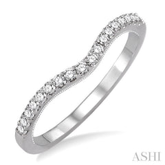 1/4 Ctw Round Cut Diamond Wedding Band in 14K White Gold