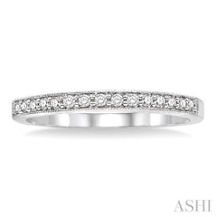 1/6 Ctw Round Cut Diamond Wedding Band in 14K White Gold