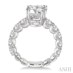 2 Ctw Diamond Semi-Mount Engagement Ring in 14K White Gold