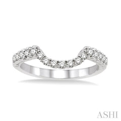 1/3 Ctw Round Cut Diamond Wedding Band in 14K White Gold