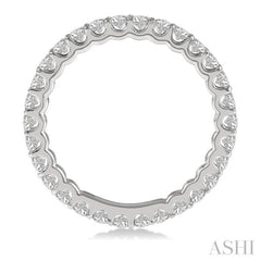 1 Ctw Round Cut Diamond Eternity Band in 14K White Gold