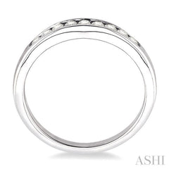 1/6 Ctw V Shape Round Cut Diamond Matching Wedding Band in 14K White Gold