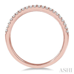 1/5 Ctw Round Cut Diamond Wedding Band in 14K Rose Gold