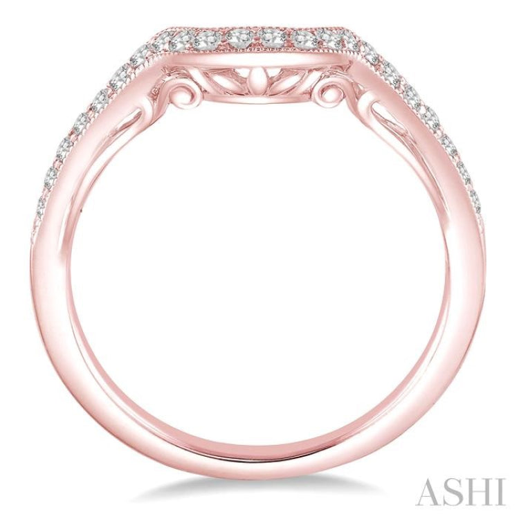 1/4 Ctw Round Cut Diamond Wedding Band in 14K Rose Gold