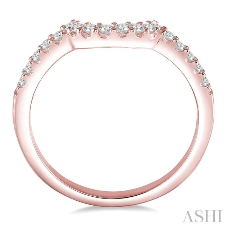 1/4 Ctw Round Diamond Wedding Band in 14K Rose Gold