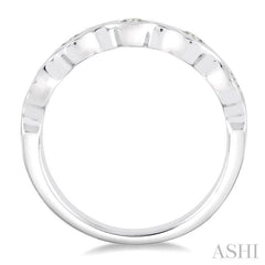 1/2 Ctw Round Cut Diamond Stack Band in 14K White Gold