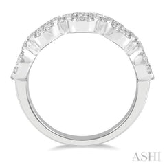 1 1/2 Ctw 5-Stone Lovebright Round Cut Diamond Band in 14K White Gold