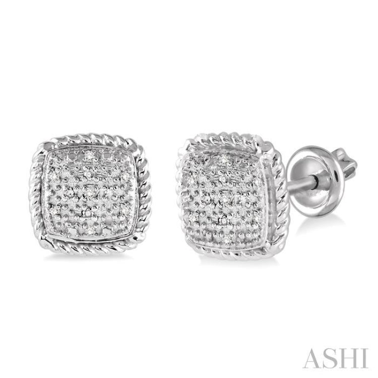 Silver Diamond Earrings