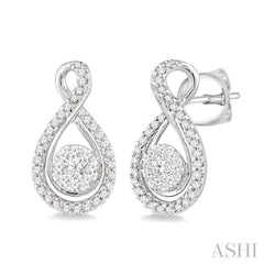 Round Shape Lovebright Diamond Earrings