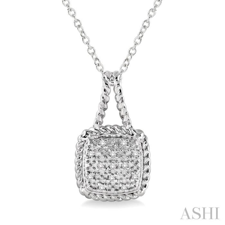 Silver Diamond Pendant