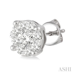 Round Shape Lovebright Essential Diamond Stud Earrings