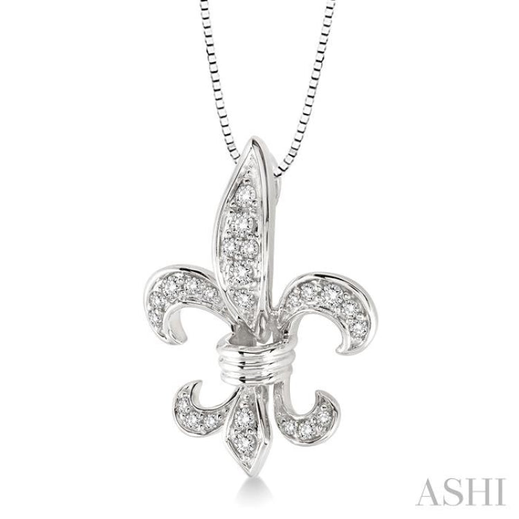 Fleur De Lis Diamond Pendant