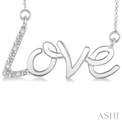 Silver Love Diamond Fashion Pendant