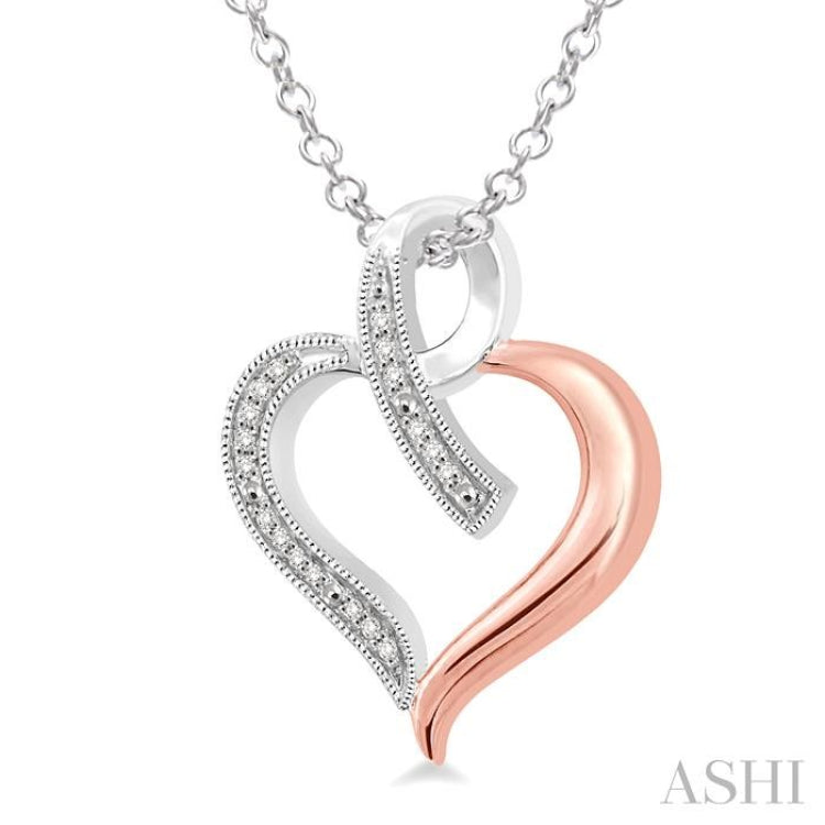 Silver Heart Shape Diamond Fashion Pendant