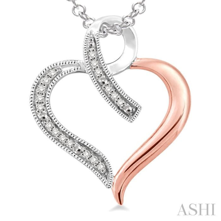 Silver Heart Shape Diamond Fashion Pendant