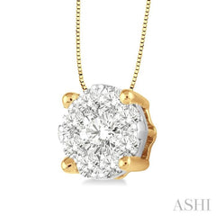 Round Shape Lovebright Essential Diamond Solitaire Pendant