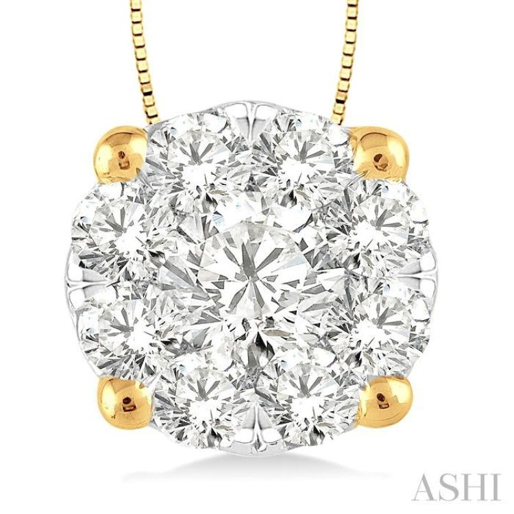 Round Shape Lovebright Essential Diamond Solitaire Pendant