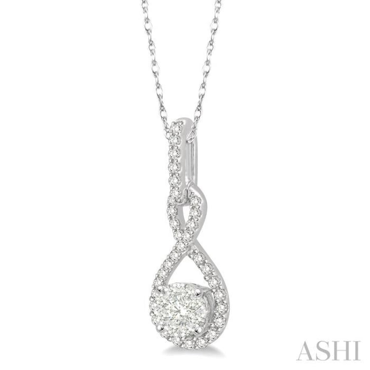 Round Shape Lovebright Diamond Infinity Pendant