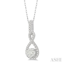 Round Shape Lovebright Diamond Infinity Pendant