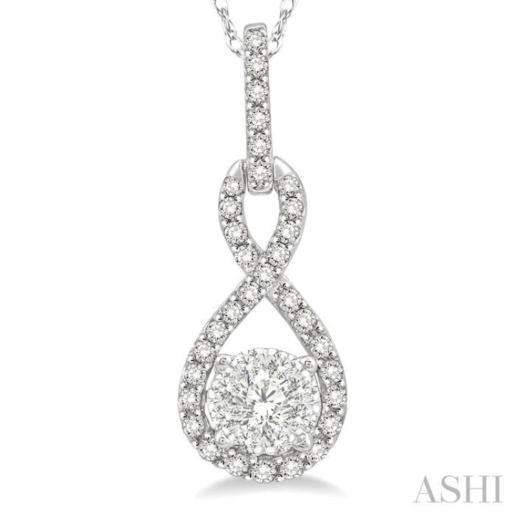 Round Shape Lovebright Diamond Infinity Pendant