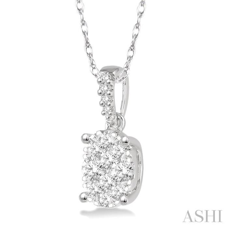 Oval Shape Lovebright Essential Diamond Pendant