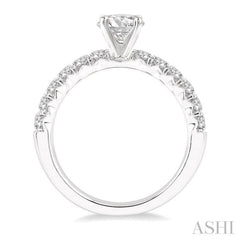 Round Shape Endless Embrace Diamond Engagement Ring