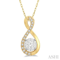 Round Shape Lovebright Diamond Pendant