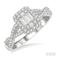 Halo Fusion Diamond Engagement Ring