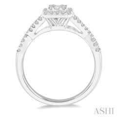 Halo Fusion Diamond Engagement Ring