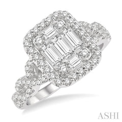 Halo Fusion Diamond Engagement Ring