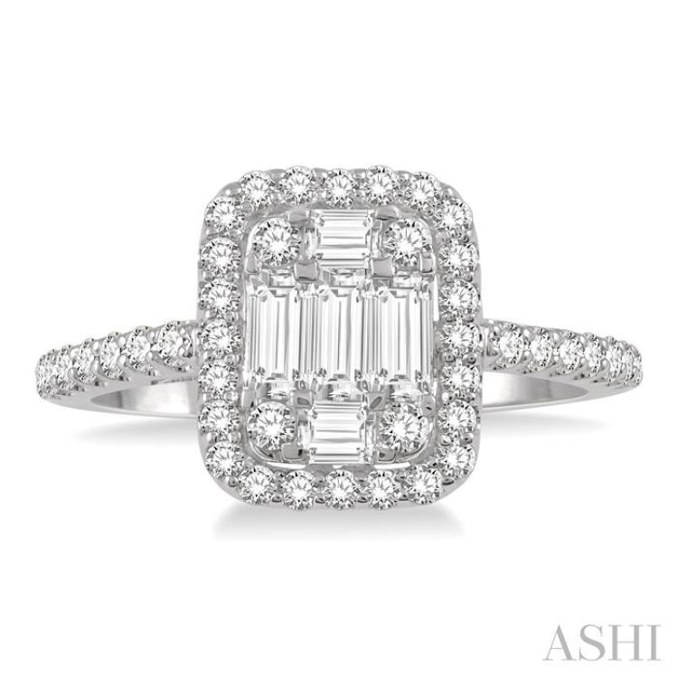 Halo Fusion Diamond Engagement Ring