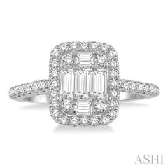 Halo Fusion Diamond Engagement Ring