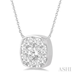 Cushion Shape Lovebright Essential Diamond Necklace