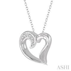 Silver Heart Shape Diamond Fashion Pendant