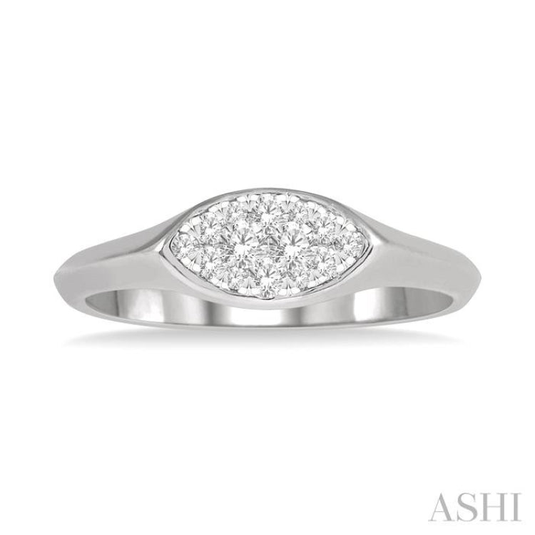 Marquise Shape Lovebright Essential Diamond Signet Ring