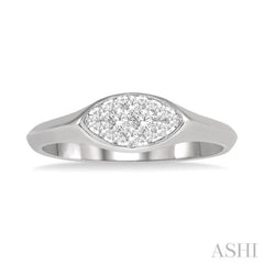 Marquise Shape Lovebright Essential Diamond Signet Ring