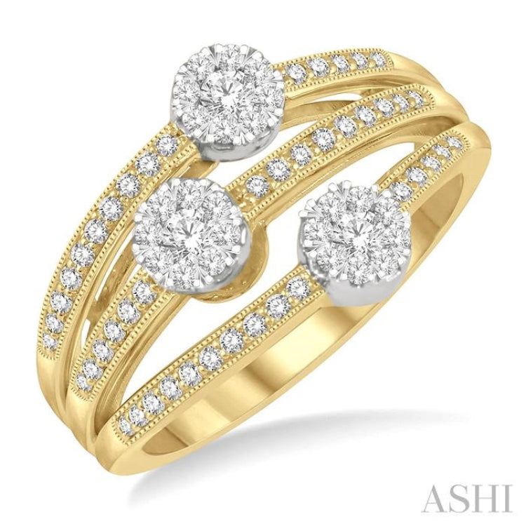 Round Shape Lovebright Diamond Fashion Ring