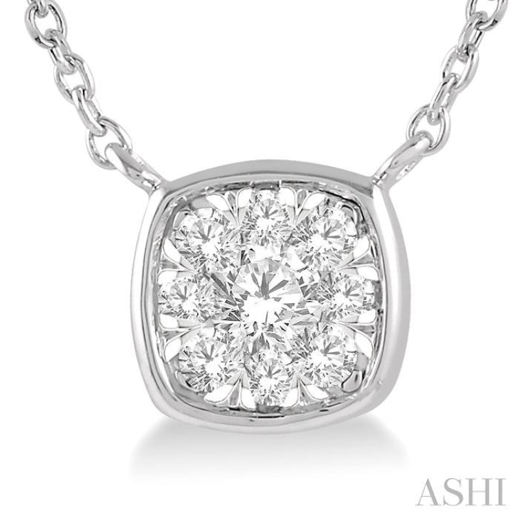 Cushion Shape Lovebright Essential Diamond Necklace