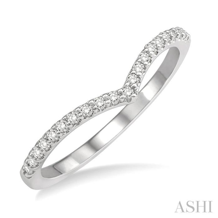 Chevron Diamond Wedding Band